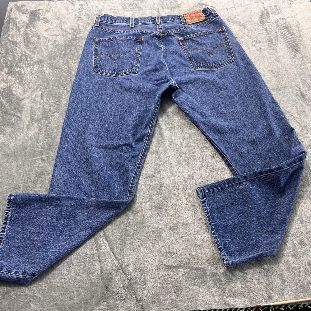 Levis 501 denim blue Jeans Button Fly cotton WPL 423 Adult Mens Size 40 x 32